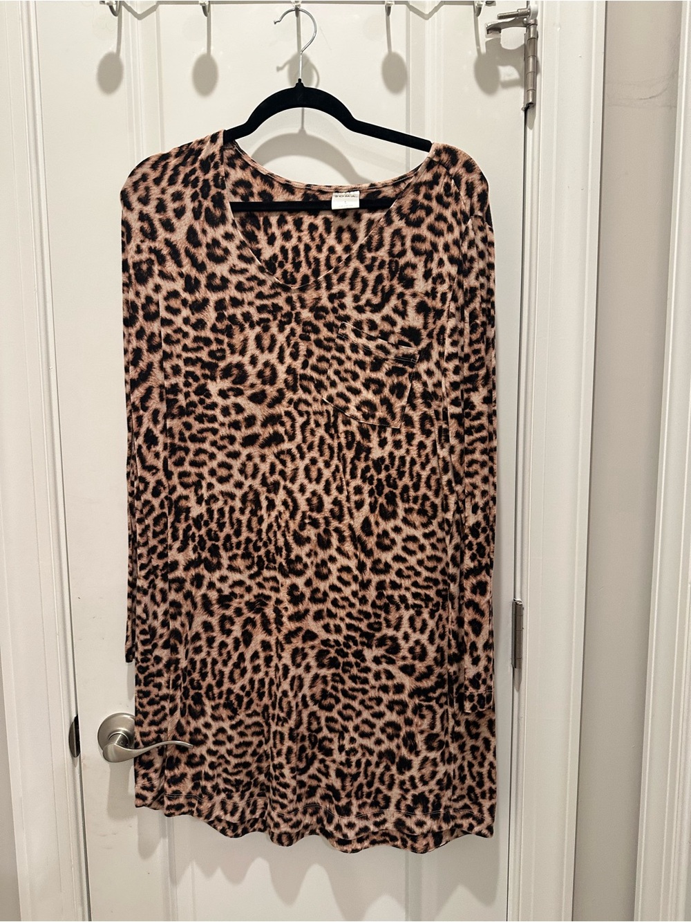 Soma Leopard Print Nightgown in Tan and Black